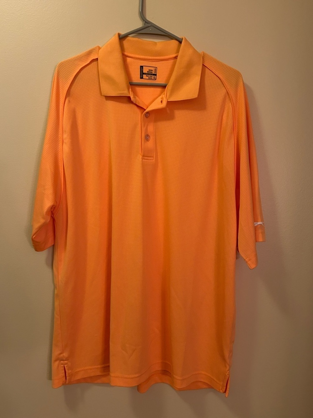 Slazenger Men’s XL Golf Polo Shirt Orange Performance Athletic Short Sleeve
